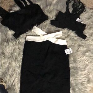 (2 Charlotte Russe tops (1) Charlotte Russe skirt